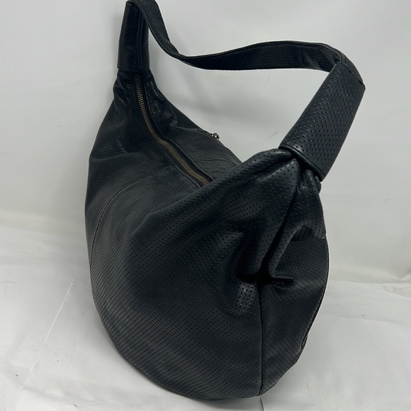 Rebecca Minkoff Perforated Leather Large Hobo Zip Top Shoulder Bag - Picture 8 of 16